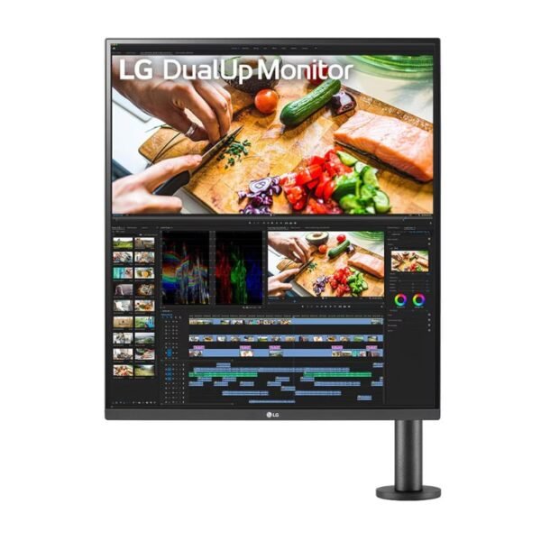 LG 28" 18:18 Dual-up Monitor with Ergo Arm, USB Type-C