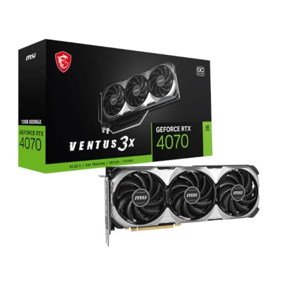 MSI Nvidia GeForce RTX 4070 Ventus 3X E 12G OC GDDR6X 192-BIT Graphics Card